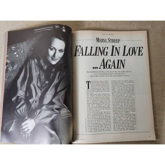 Meryl Streep Options Magazine UK June 1985 Million Dollar Vintage Collectible - Picture 7 of 10